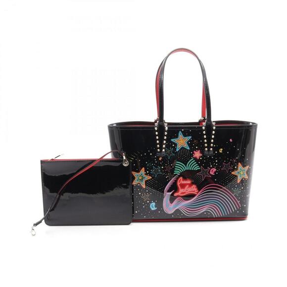 CHRISTIAN LOUBOUTIN Black Leather Tote Bag - Picture 1 of 5